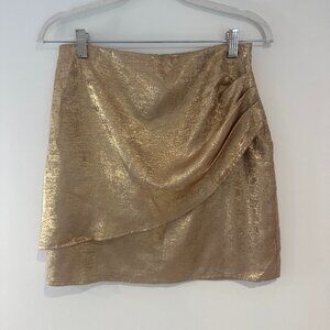 NWT Holiday/NYE Gold Metallic Lost and Wonder Women's Skirt Size M